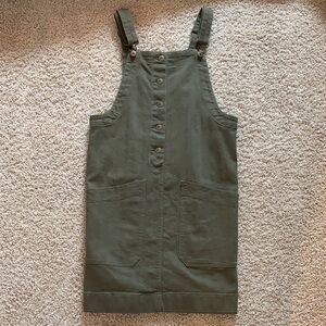 Duluth Trading Company Green Overall Dress